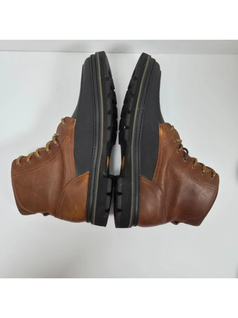 Timberland Men's Brown & Black Port Union Leather Boots US Size 10.5